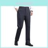 Business Casual Pants For Men With Polyester Fabric Micro Elastic Slim Fit Summer Workwear