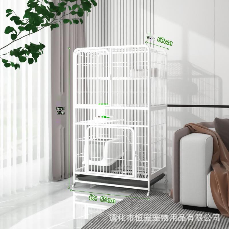 Extra-Large Three-Layer Cat Cage Villa for Household Use