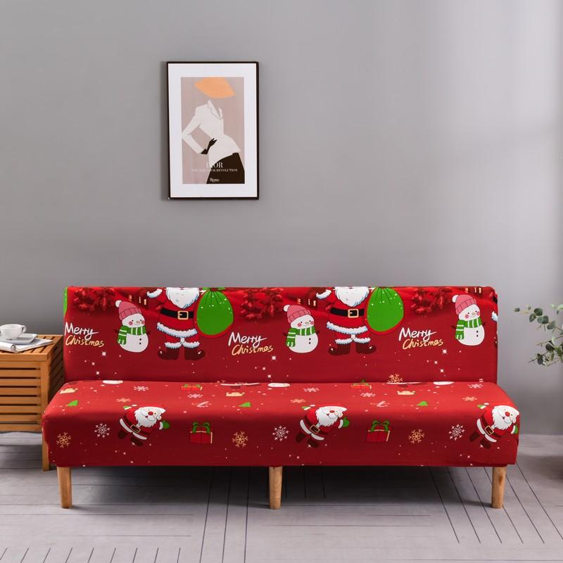 Christmas decoration folding sofa bed cover sofa covers spandex double seat cover slipcovers for living room geometric print