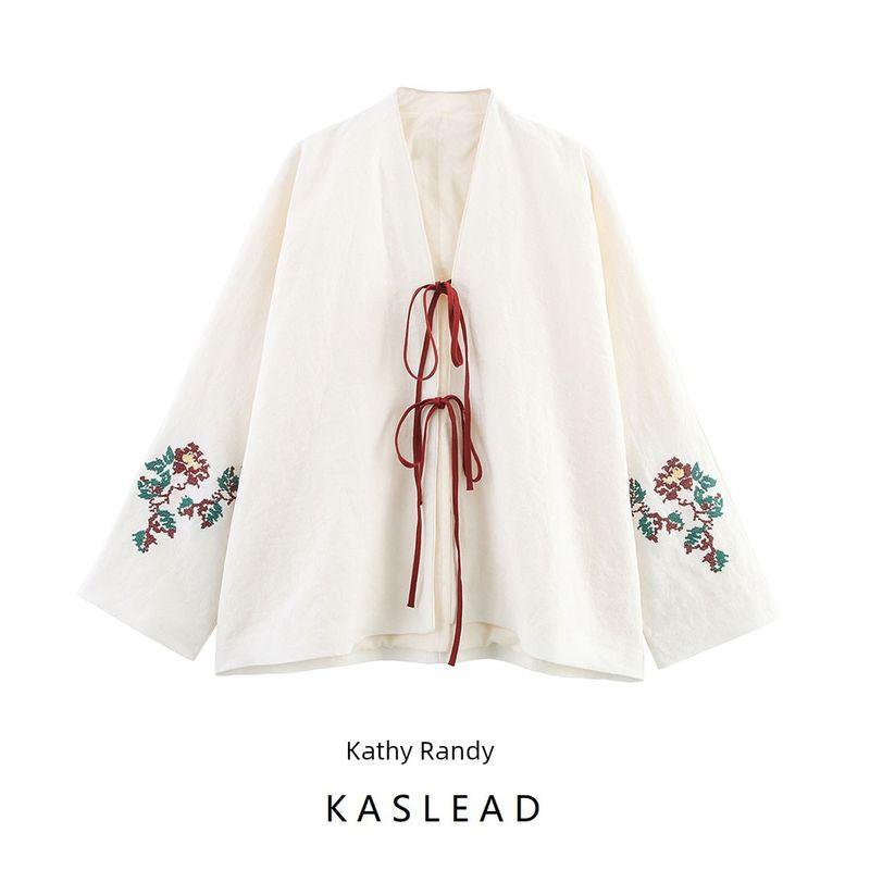 Kaslead New Arrival Women's Clothing Fashion Style Fashion All-Match Embroider Kimono Coat 4786203 712