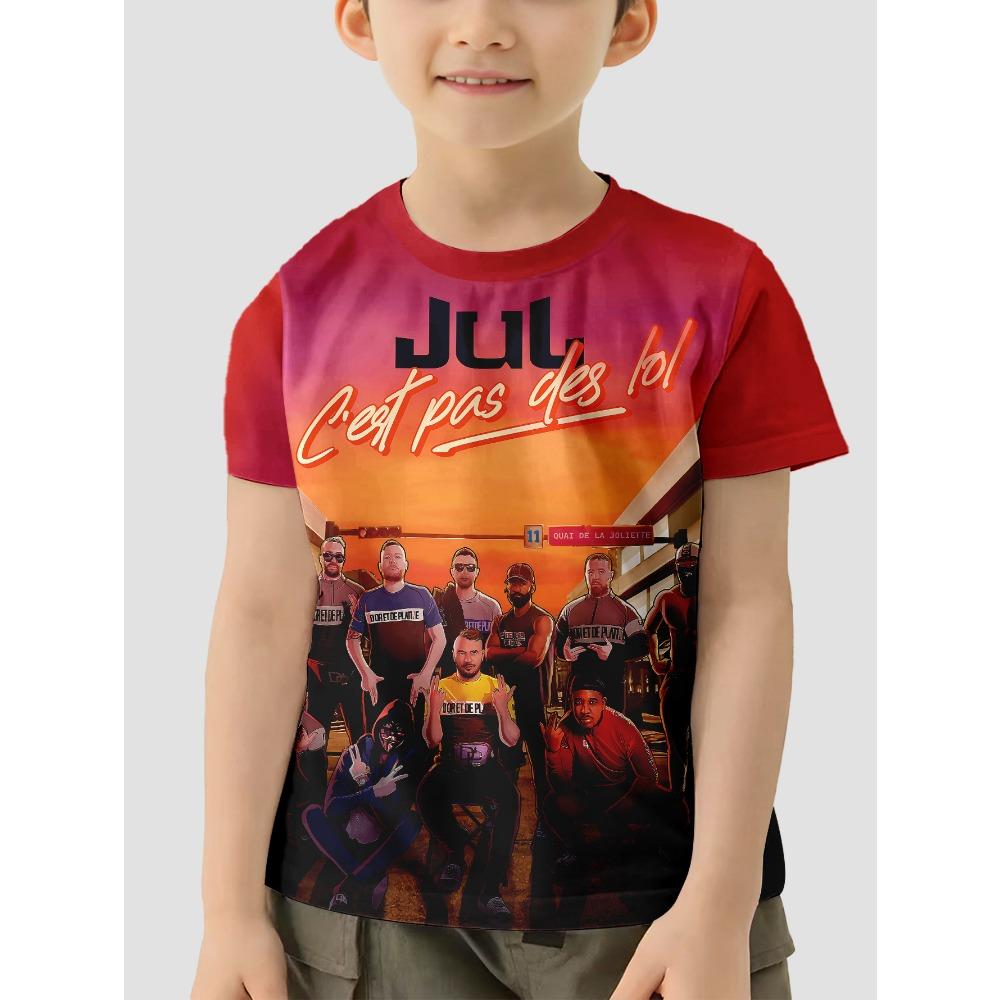 3D Print Rapper JuL C'est Pas Des Lol Baby Clothing 5 To 14 Years Male Outdoor Clothes for Children Boy Girl Child T-Shirt Top