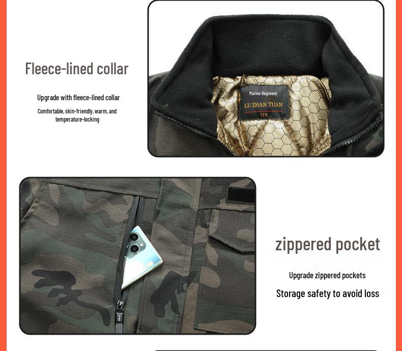 Graphene Insulated Camo Jacket: Unisex, Waterproof, Warm Cotton, Windproof, For Cold Weather & Workwear