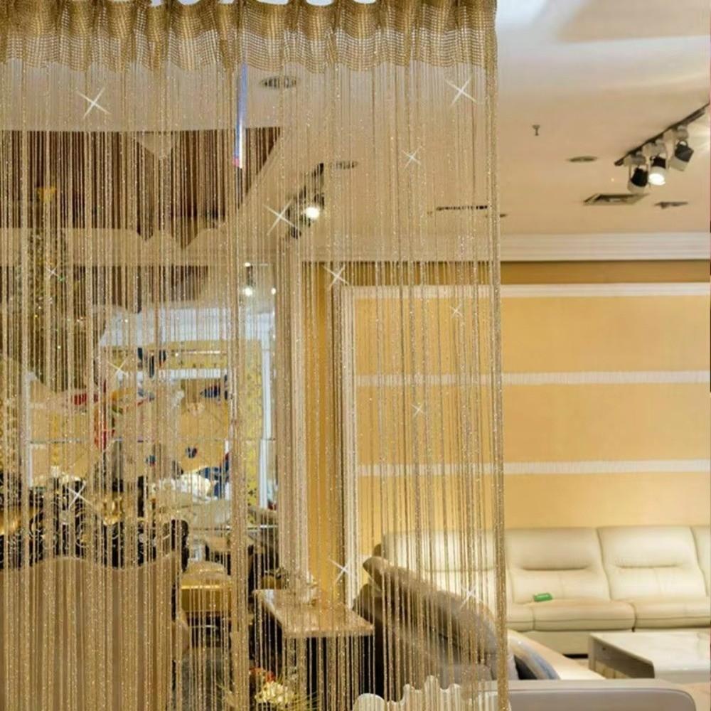 100x200cm String Curtain Shiny Tassel Curtain New Curtain Valance Window