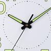 12in Quartz Clock Night Light Non Ticking Silent Wall Clock White Frame for Indoor Bedroom Living