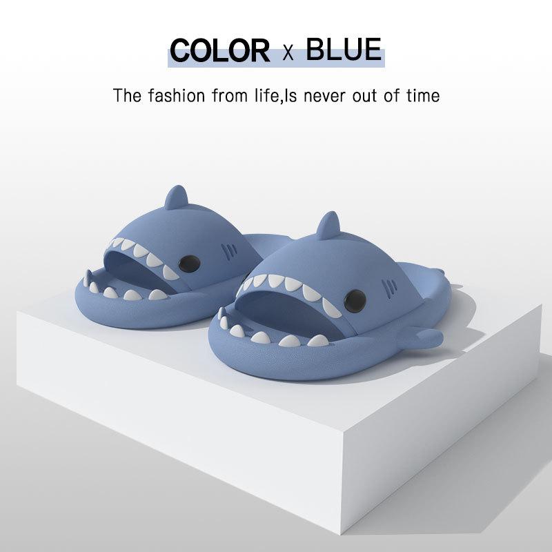 Shark Slippers Summer Adult Couple Slippers Tide Indoor And Outdoor Funny Home Cute Cartoon Parentchild Children'S Sandals