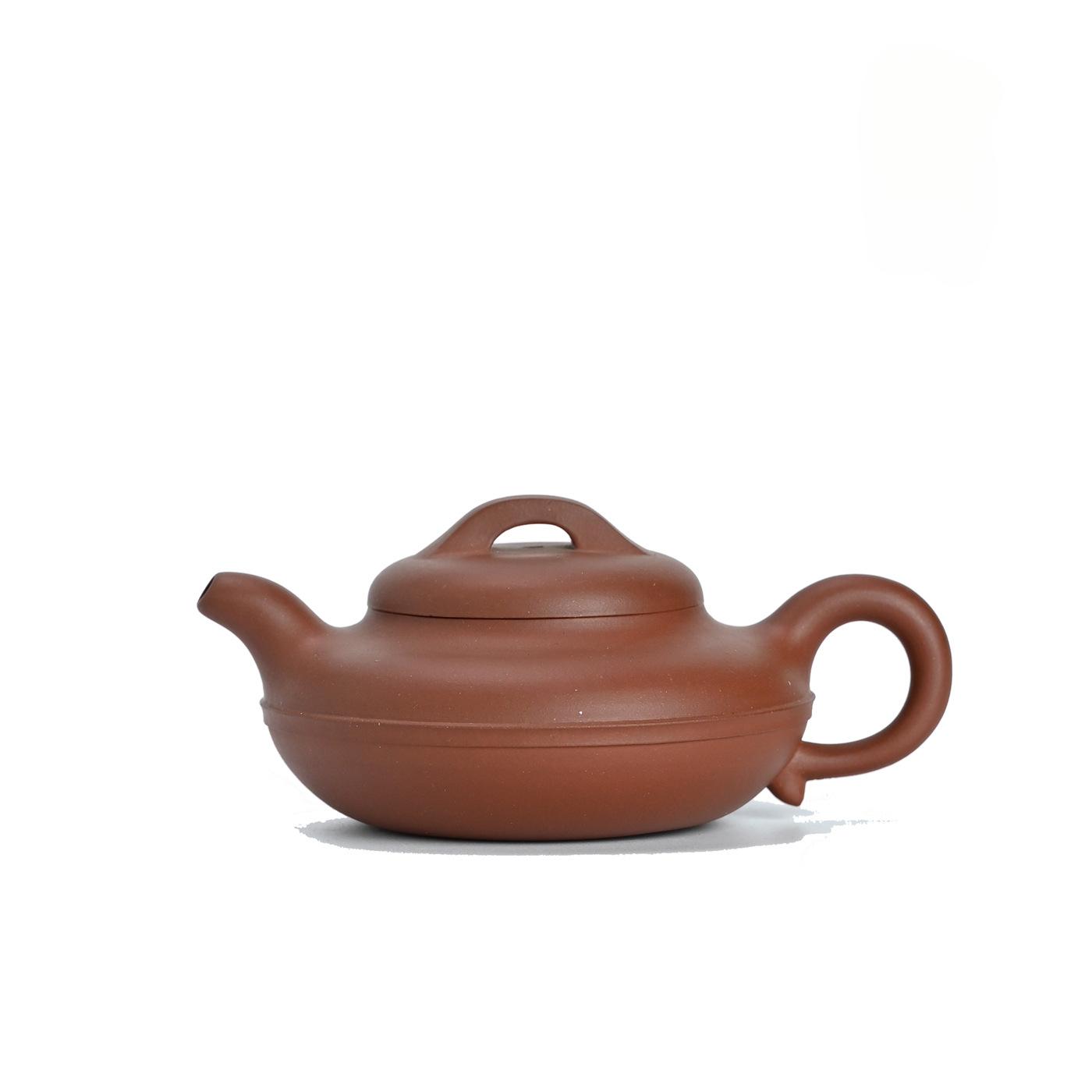 

200ml Vintage Yixing Purple Clay Teapots Handmade Line Circle Pot Raw Ore Clear Water Mud Kettle Zisha Teaset Tea Services Craft