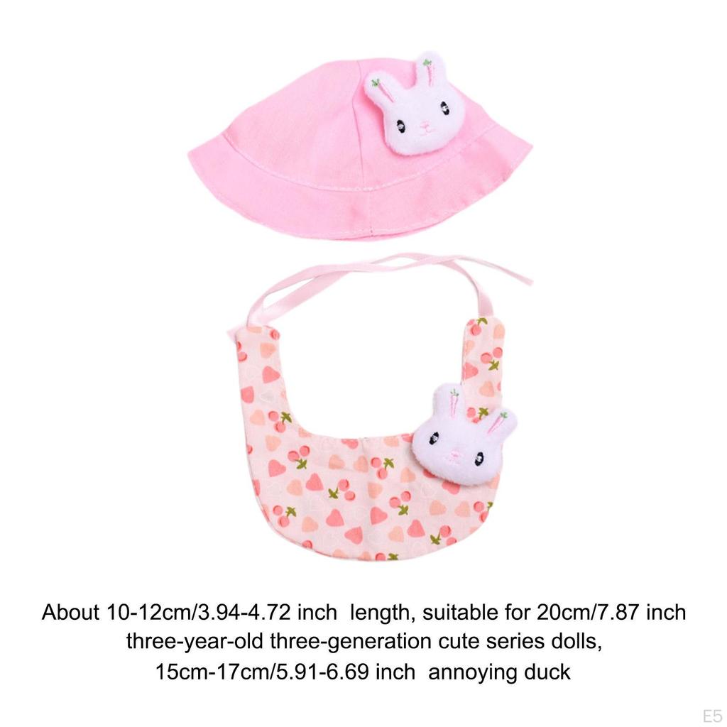 Cute Doll Bib Hat Comfortable Accessories Fashion Cartoon for Kids Costumes