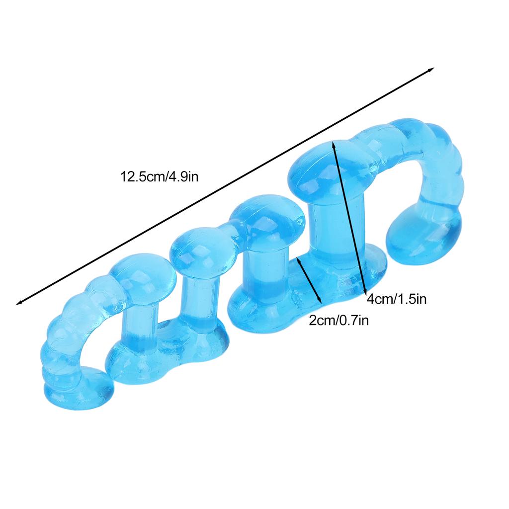 Toe Separators Spacers Night Use Bunion Corrector Straightener Stretcher for Overlapping Toes Blue