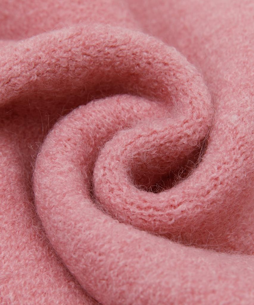 Likkeullou Rc Wool Touch Knit Scarf Pink