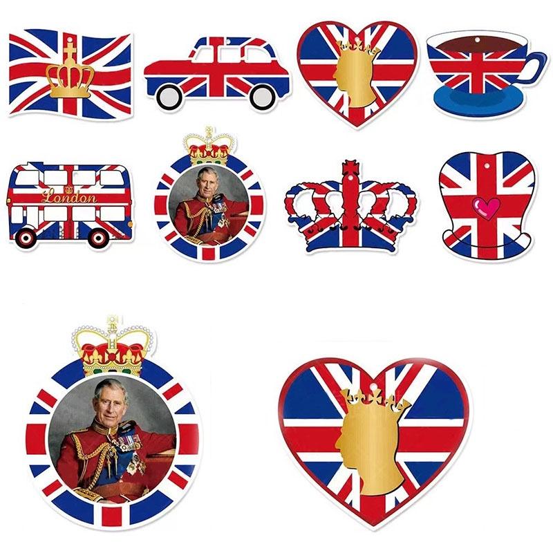 Charles Royal King Iii Crown Coronation Celebration Decor Hanging Pendant Tag