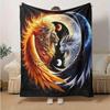 1pc Mythical Lion and Dragon Blanket  Soft & Cozy, Living Room, Travel, Camping, Car Blankets