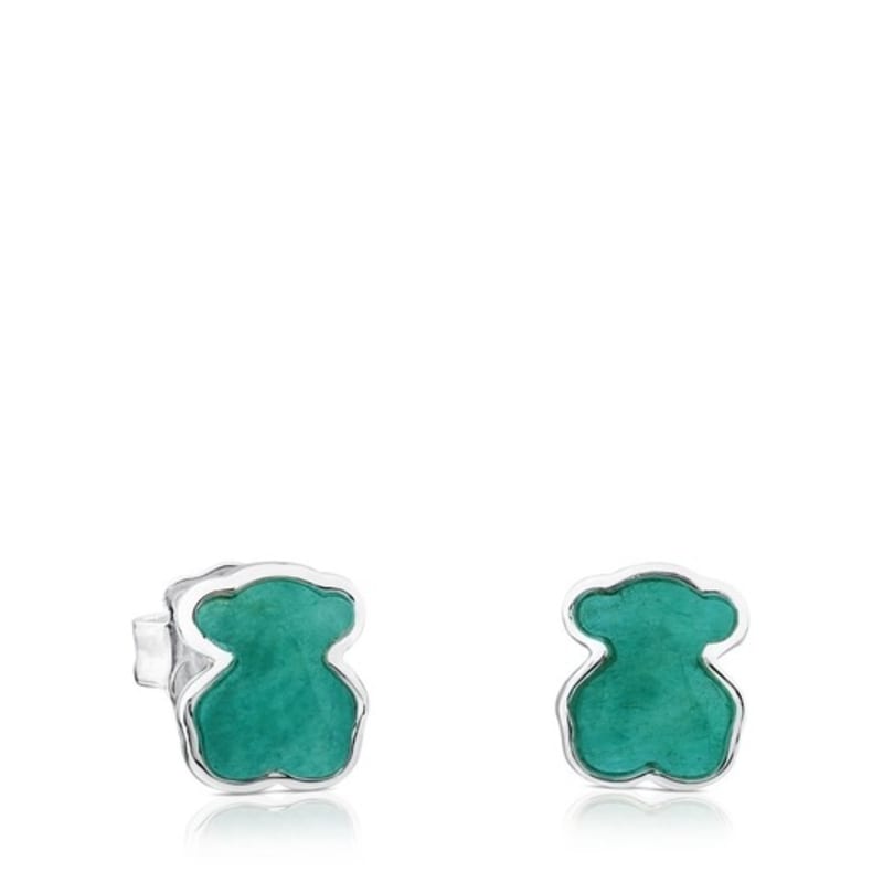 Tous Silver New Color Earrings with Amazonite/615433540