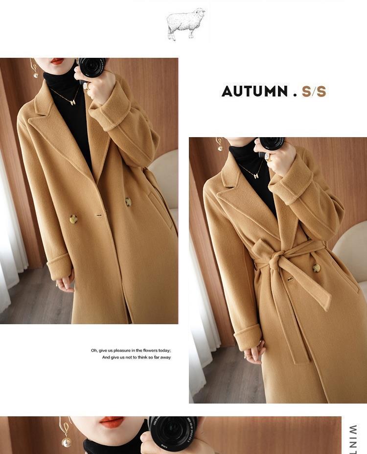 Elegant Mid-Length Women's Wool Coat - Autumn/Winter 2025 Collection