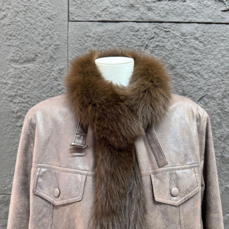 

Замшевая куртка-пуховик с мехом лисы, короткая кожаная куртка, женская новая куртка из гусиного пуха, меховая куртка Haining M