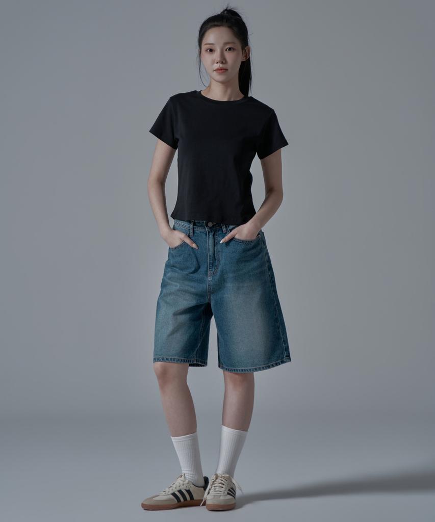 WAARFORWOMAN Wt-60 Slim Line Short Sleeve T-Shirt_Black [S,M]