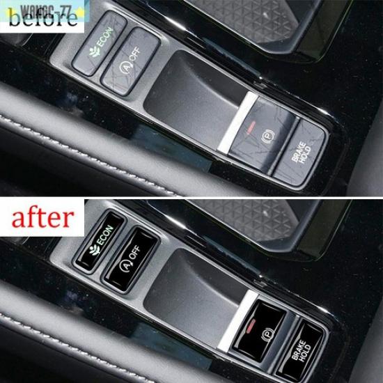 Black Console Gear Shift Button Cover Trim 5pcs For Honda Accord 11th -24