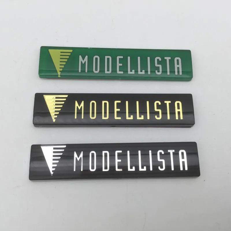 1Pc MODELLISTA Logo Car Front Lip Small Label Grill Fender Side Rear Trunk Badge Emblem Sticker Decals Styling Auto Accessories