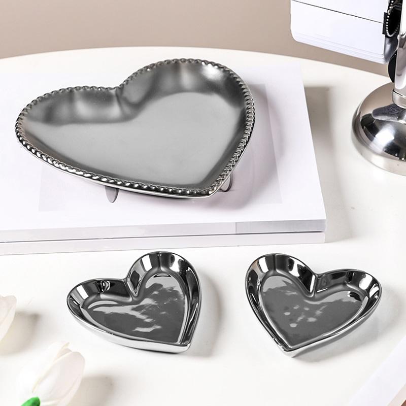 1PC Necklace Decorative Plate Shop Dressing Table Creative Earring Hanging Board Home Supplies Ceramic Tray Jewelry Stand