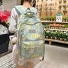 Backpack female junior high school college students high value new large capacity graffiti design sense backpack female
