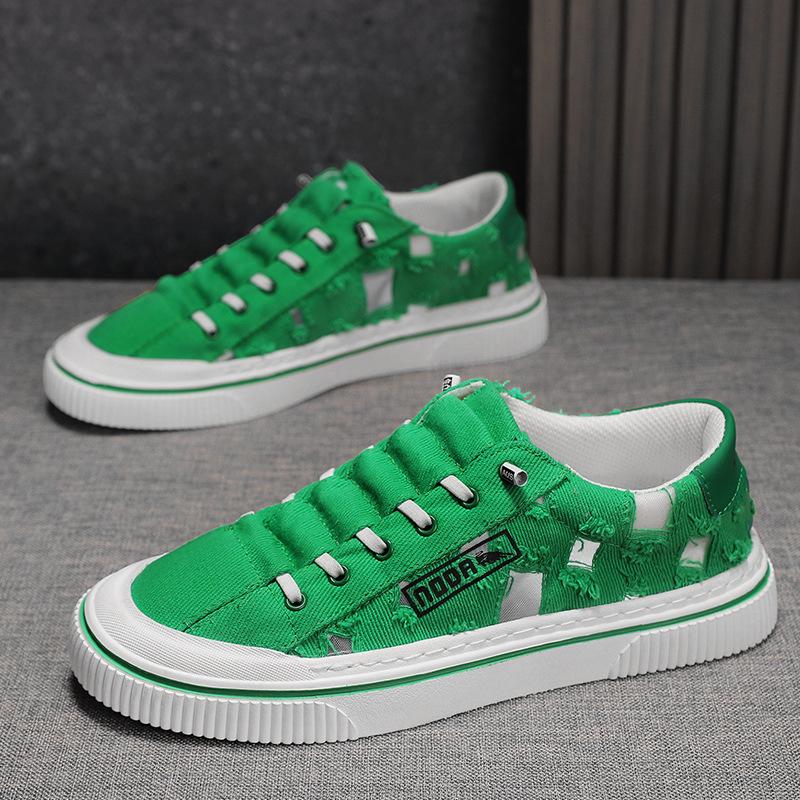 Popular Canvas Men'S Shoes Summer Breathable Casual Versatile Board Shoes Trend Lazy Flat Student Cloth Shoes