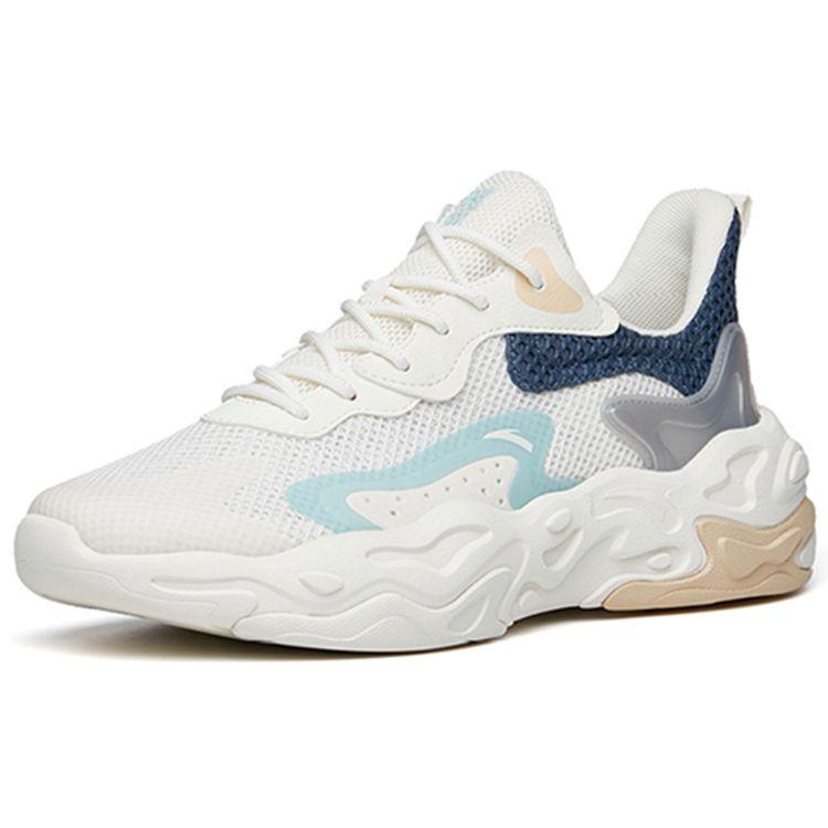 Anta Breakthrough Comfortable Breathable Low-Top Sports Casual Shoes Men Sneakers Blue White Silver 112228861-3