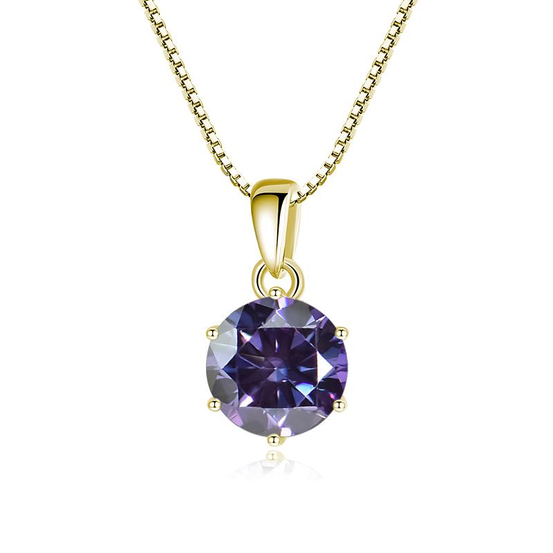 Butterflykiss 1 CT Real Moissanite Pendant Necklace For Women Top Quality 925 Silver Wedding Party Bridal Fine Jewelry