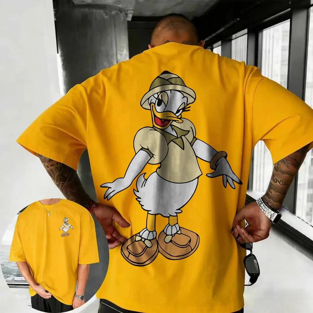 2026 Summer Disney Mickey Mouse Donald Duck Graph Tshirt Fashion Cotton Quality Casual Loose Short Sleeve Classic Unisex