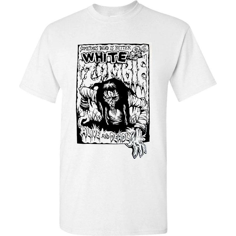 White Zombie Alive And Deadly Classic Adult Tshirt S