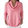 New Autumn/winter Women's Pure-color Long-sleeved Tops and Sweaters
