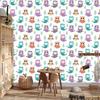 Joyful Owls Wallpaper for Living Room and Bedroom 50x1000