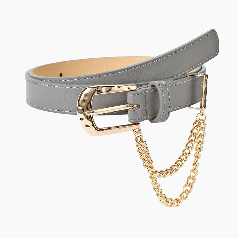 Pin Buckle Inlaid Short Chain Belt Jeans Decorative Clothing Belt Women