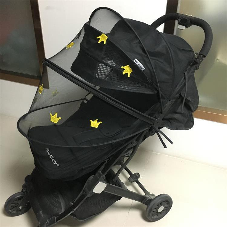 Baby Stroller Frame with Zipper & Embroidery Mosquito Net, Foldable & No Installation Needed.