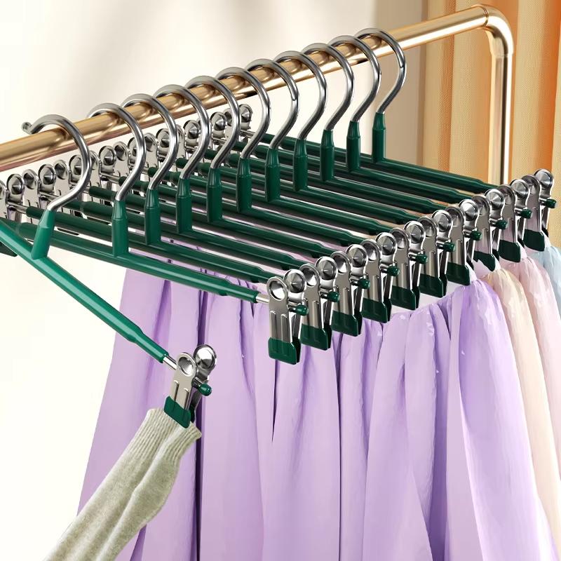 5/10 stuks Broekhangers met Klemmen multifunctioneel Verstelbare Rokhangers Jeans Kledinghangers Broek Antislip Broekhanger