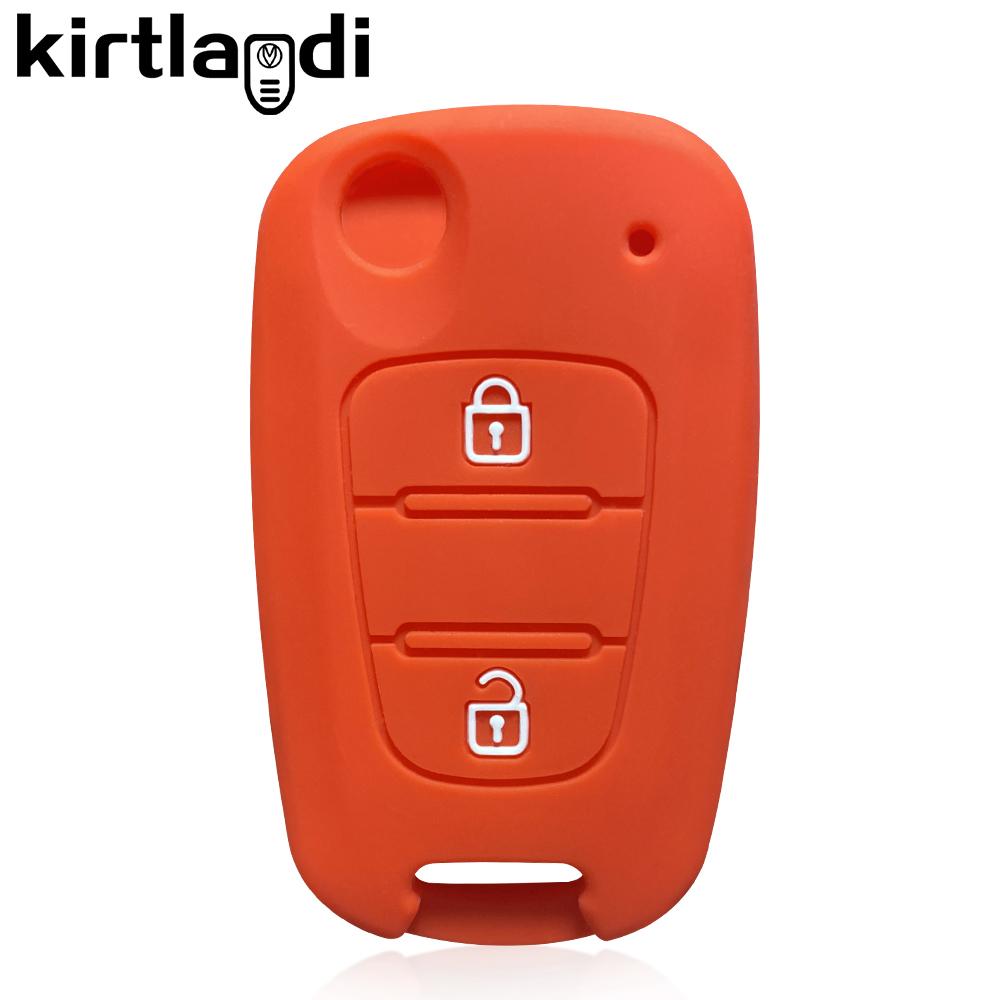 Silikon Schlüsselhülle Klappschlüsselhülle für Kia Rio 3 sportedge ceed Soul Cerato 2 für Hyundai i20 ix35 i30 Accent Schlüsselanhänger