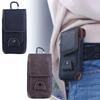 Camping Wallet Pouch Multifunctiona Cards Holder Waist Bag Leather Phone Case Bum Bag Flip Pockets