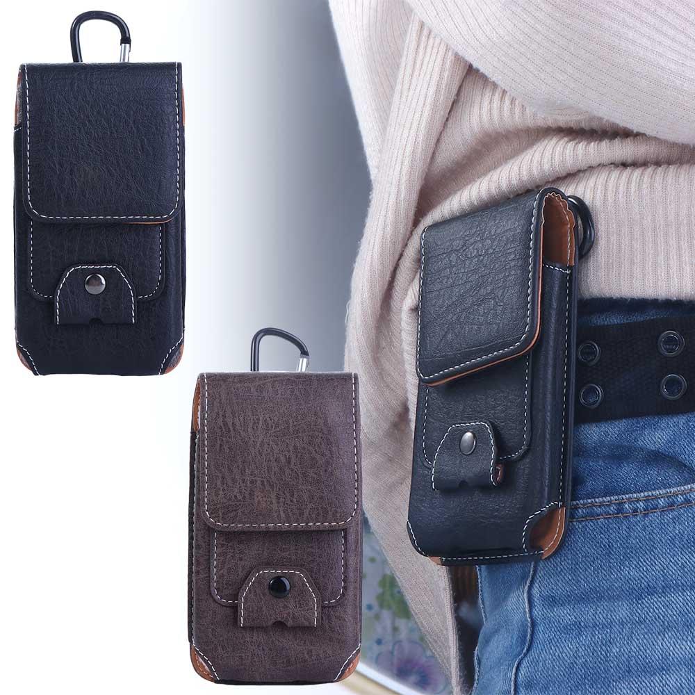 Camping Wallet Pouch Multifunctiona Cards Holder Waist Bag Leather Phone Case Bum Bag Flip Pockets