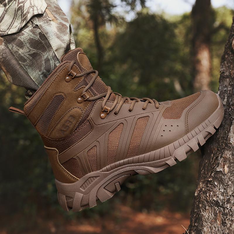 Men's Tactical Boots Lace Up Desert Work Ankle Hiking Shoe Climbing Shoes Sneakers