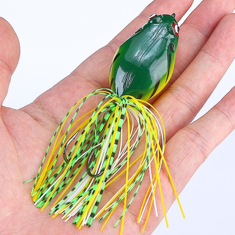Floating Poisons Frogs Lures Floating Soft Baits Simulated Frogs Fishing Baits for Basses Fishing in Lake and Rivers