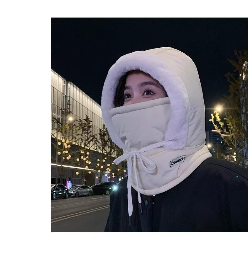 

Winter warm child male windproof velvet thick scarf integrated mask female cycling windproof cycling bag head hat светло-серый