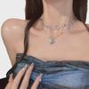 2025 Summer Blue Butterfly Choker Necklace - Elegant Clavicle Accessory
