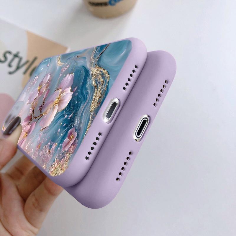 Custodia in Pietra di Marmo Per iPhone Samsung A55 S24 FE S25 Xiaomi Redmi Note 13 Pro 14C Huawei Honor Realme Bumper per Telefono Antiurto Antigraffio Copertura Opaca