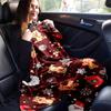 1pc Merry Christmas Printing Lightweight Flannel Blanket, Comfortable and Warm Blanket, for Camping Sofa Bed and Couch Office, in All Seasons