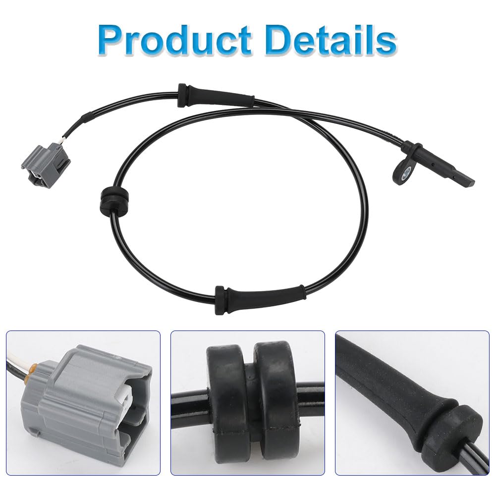 2 Pcs ABS Wheel Speed Sensors Compatible with Nissan Rogue 2.5L L4 2014 2015 2016 2017 2018 2019 2020, Front Left & Right abs Sensors, Replacement