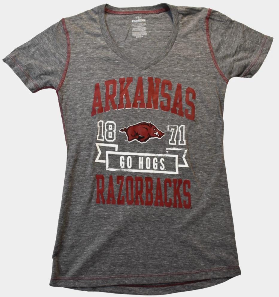 

Pro Edge Juniors Arkansas Razorbacks 1871 Go Hogs Shirt New S, M, XL 2XL