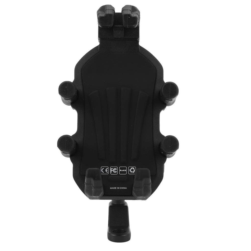 Motorcycle Phone Mount with Safety Lock Shock Absorption 360 Degree Rotation Adjustable Rearview Mirror Phone Holder