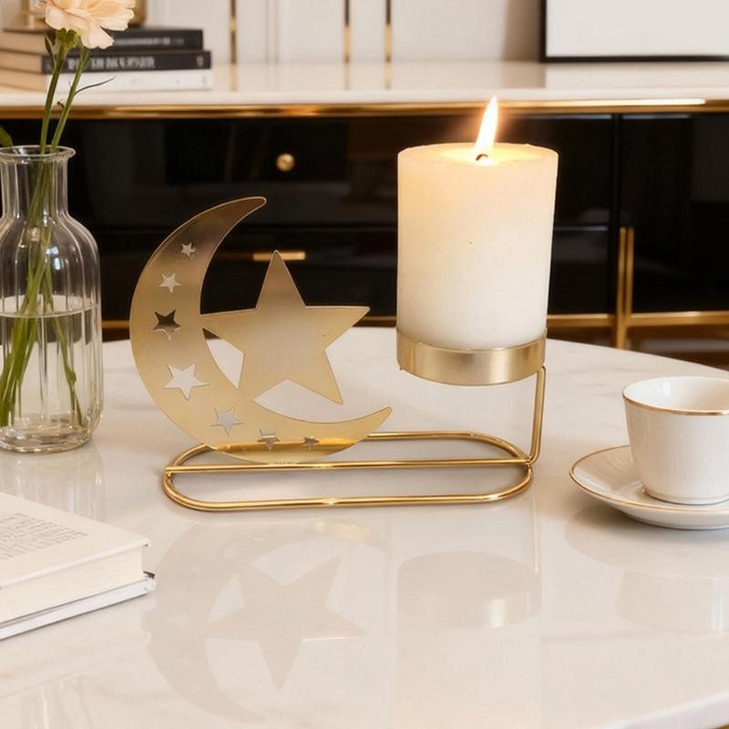 Moon Shaped Candle Holders Tealight Holders Metal Moon Candle Stand Candlestick for Christmas Dining Wedding Home Decors