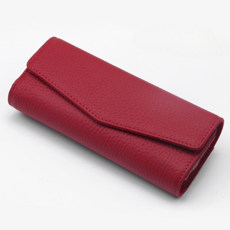 Car Sun Visor Sunglasses Case Hanger Fastener Top layer Cowhide Eyeglasses Holder Card Ticket Storage Box Accessories