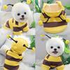 Sevimli Arı Kostümü Köpek Kedi Kapüşonlu Sweatshirt - Kalınlaştırılmış Evcil Hayvan Kazakları Cadılar Bayramu Cosplay ve Günlük Giyim İçin Sıcak Kıyafet