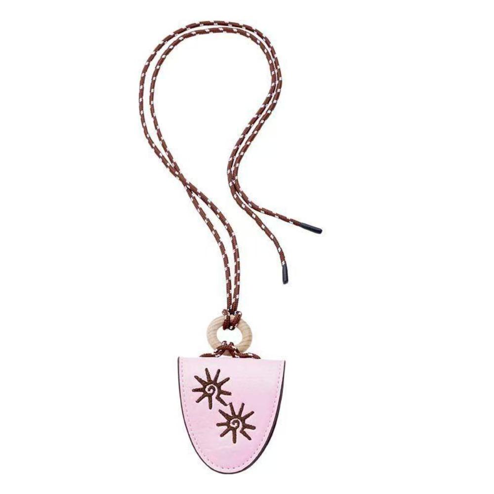 Anti-lost Pu Leather Magnetic Glasses Clip Pendant Sunglasses Lanyard Travel Accessory розовый