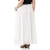 Women's Plus Size Elastic Waist Flared Lined Chiffon Long Skirt